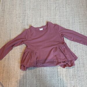 Zara Kids Dusty Rose Long Sleeve Top